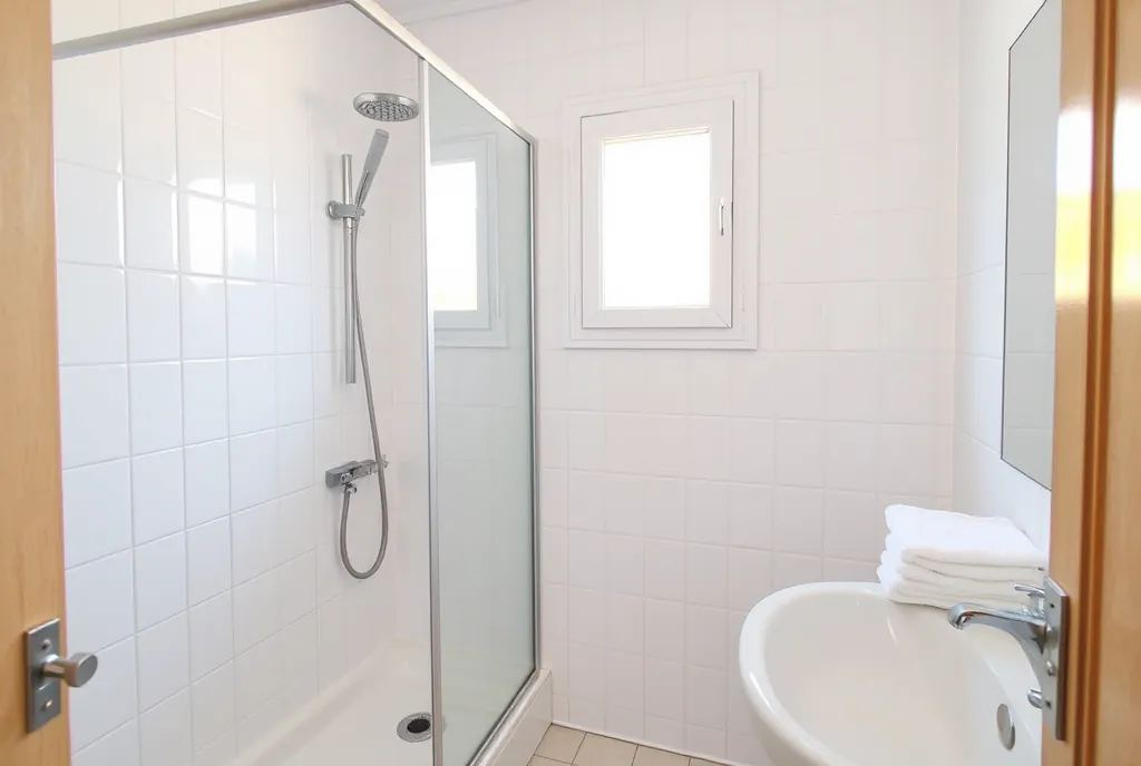 Baño desinfectado de una vivienda